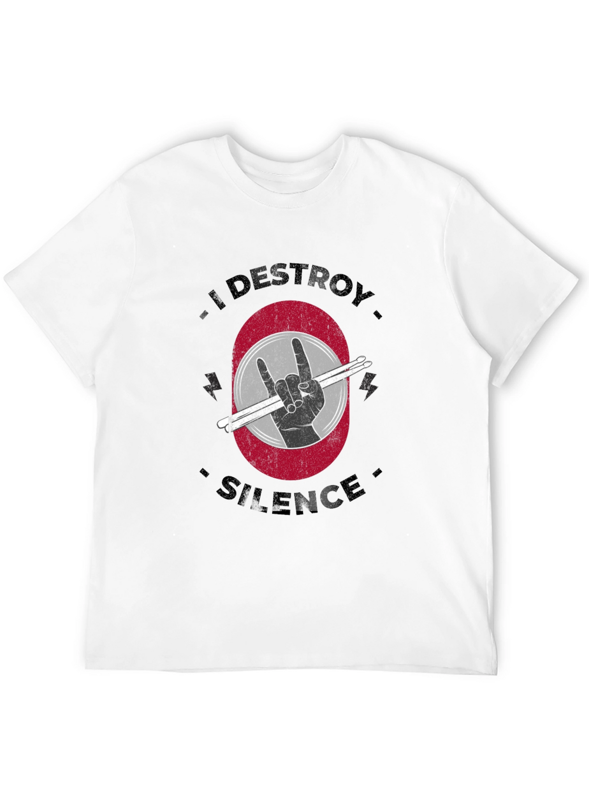 I Destroy Silence Drummer T-Shirt - Rock On!