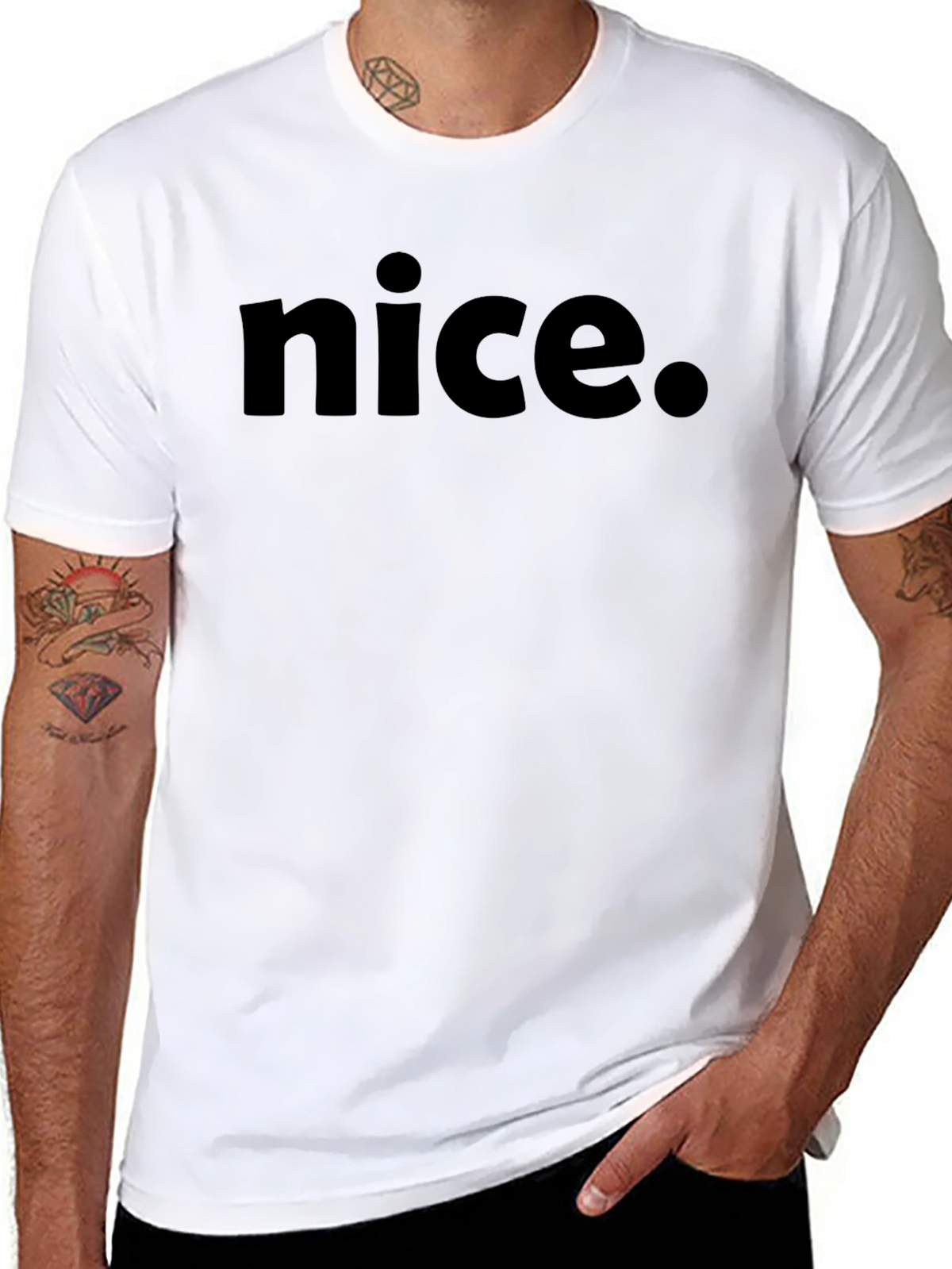 Nice Graphic Tee - Classic Black T-Shirt