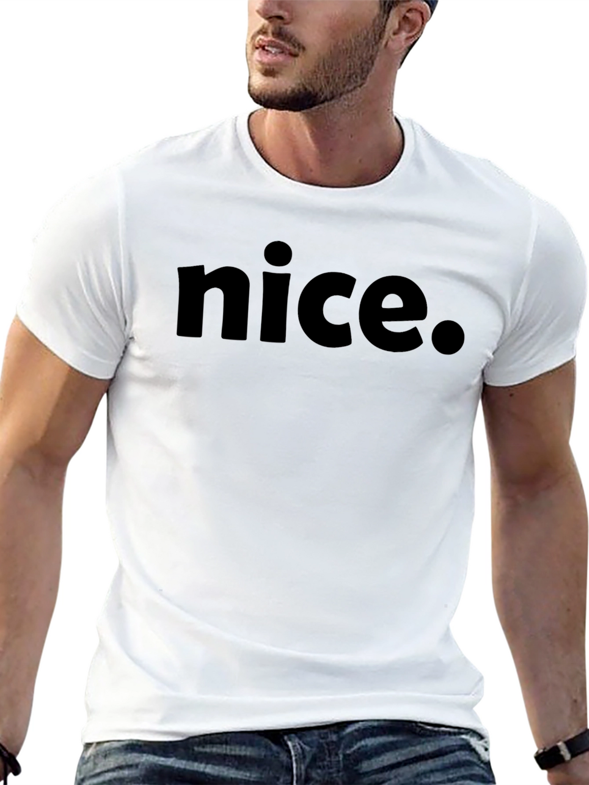 Nice Graphic Tee - Classic Black T-Shirt