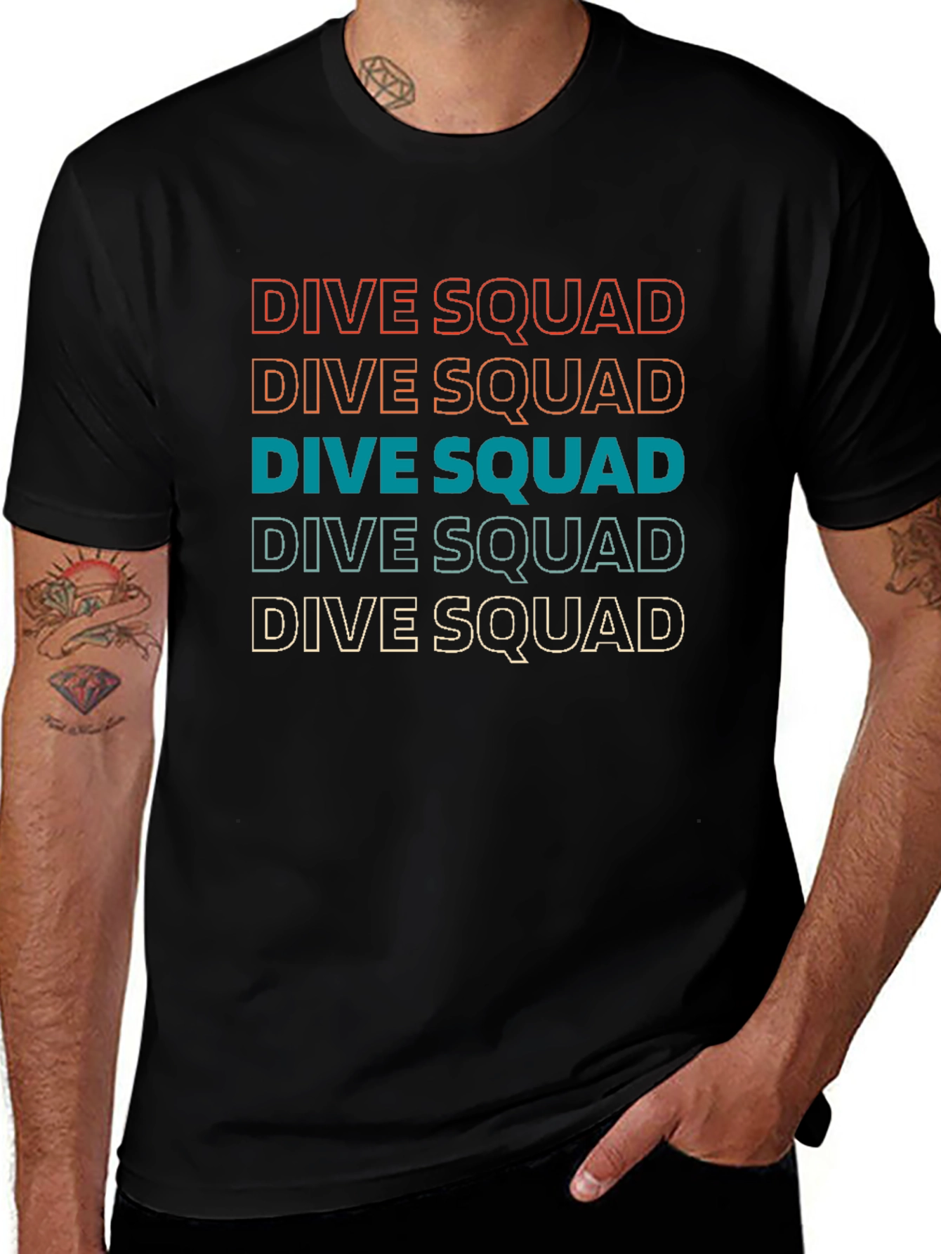 Dive Squad T-Shirt Retro Scuba Diving Tee