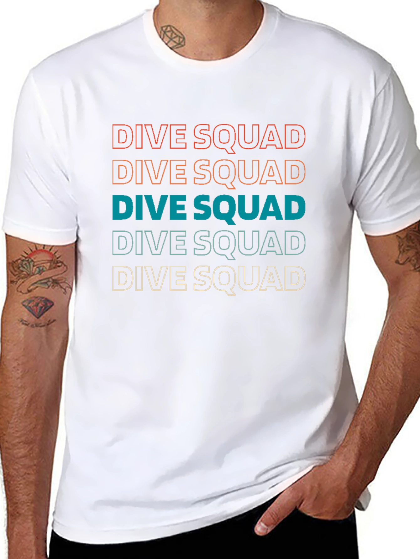 Dive Squad T-Shirt Retro Scuba Diving Tee