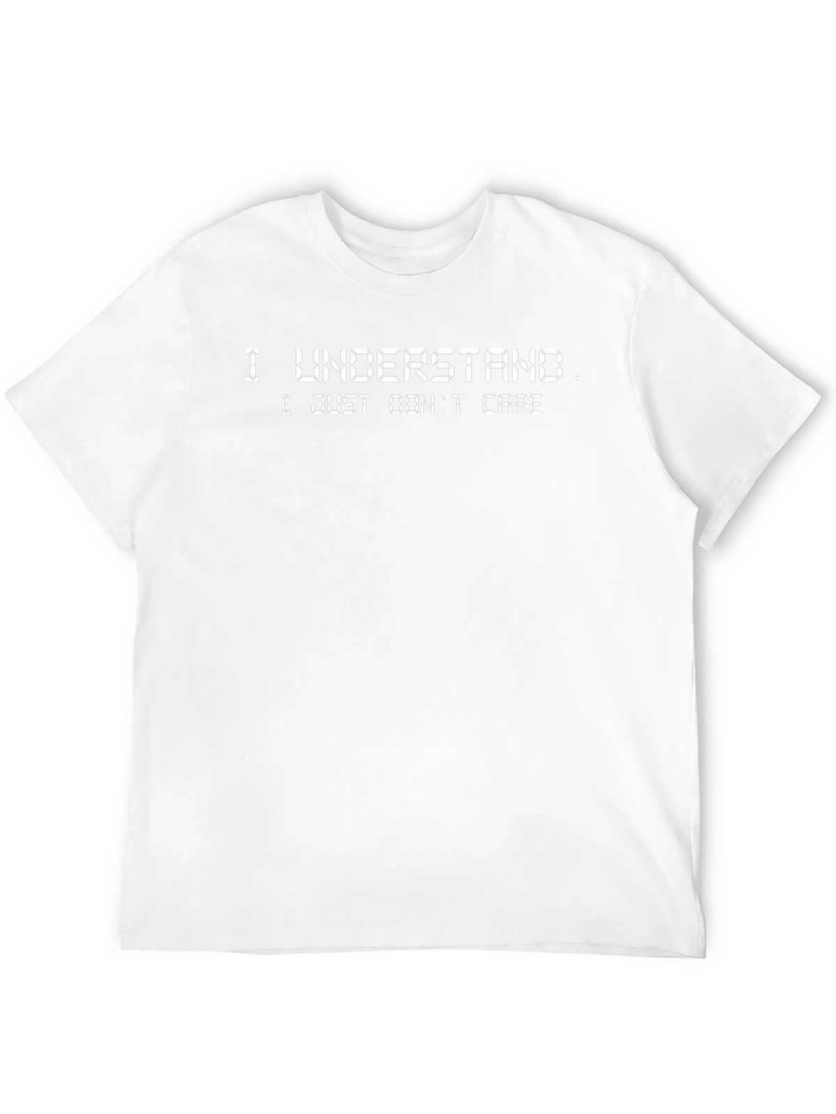 Funny I Understand I Just Dont Care Black T-Shirt
