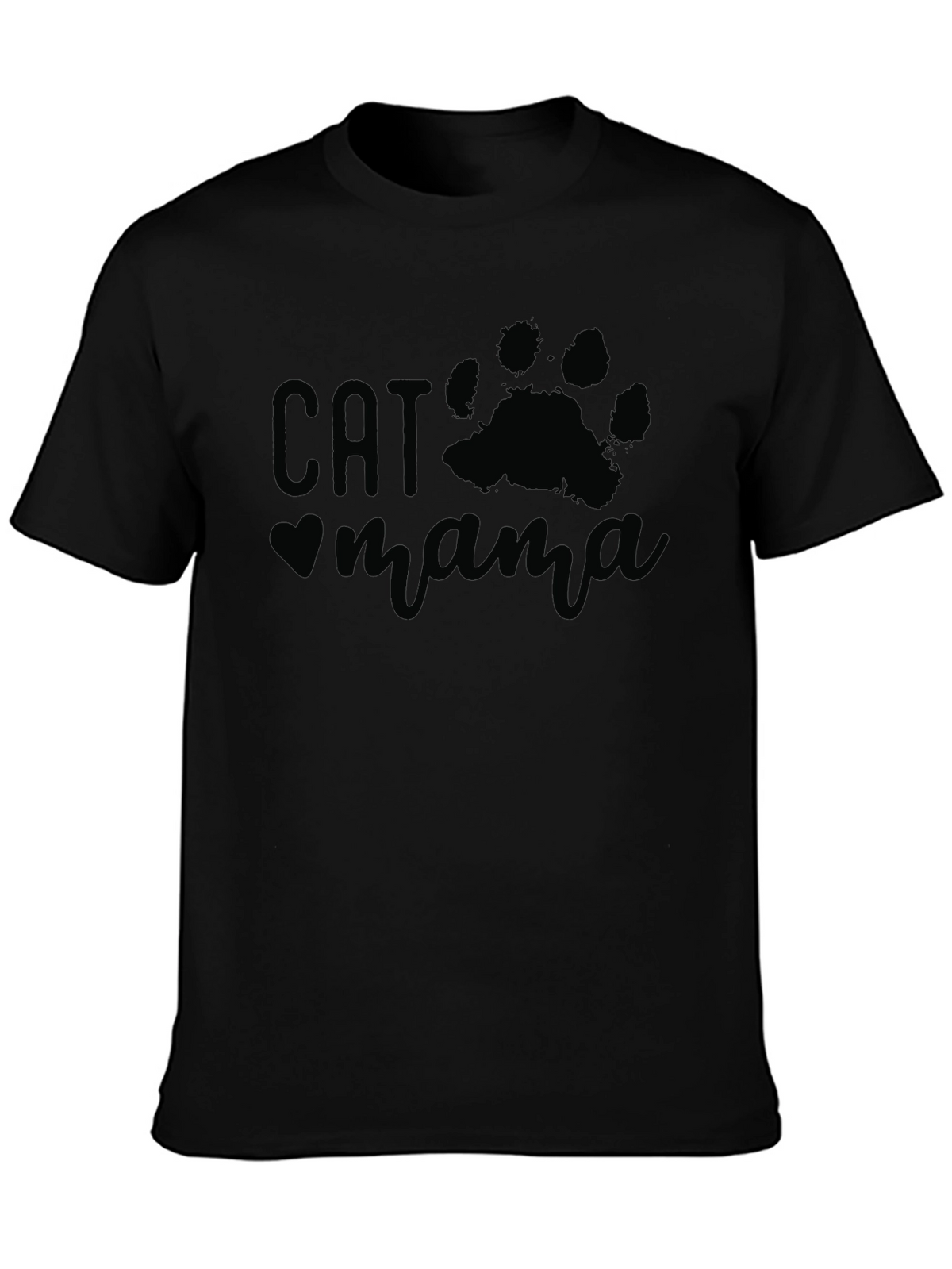 Cat Mama T-Shirt - Black Stylish Comfortable