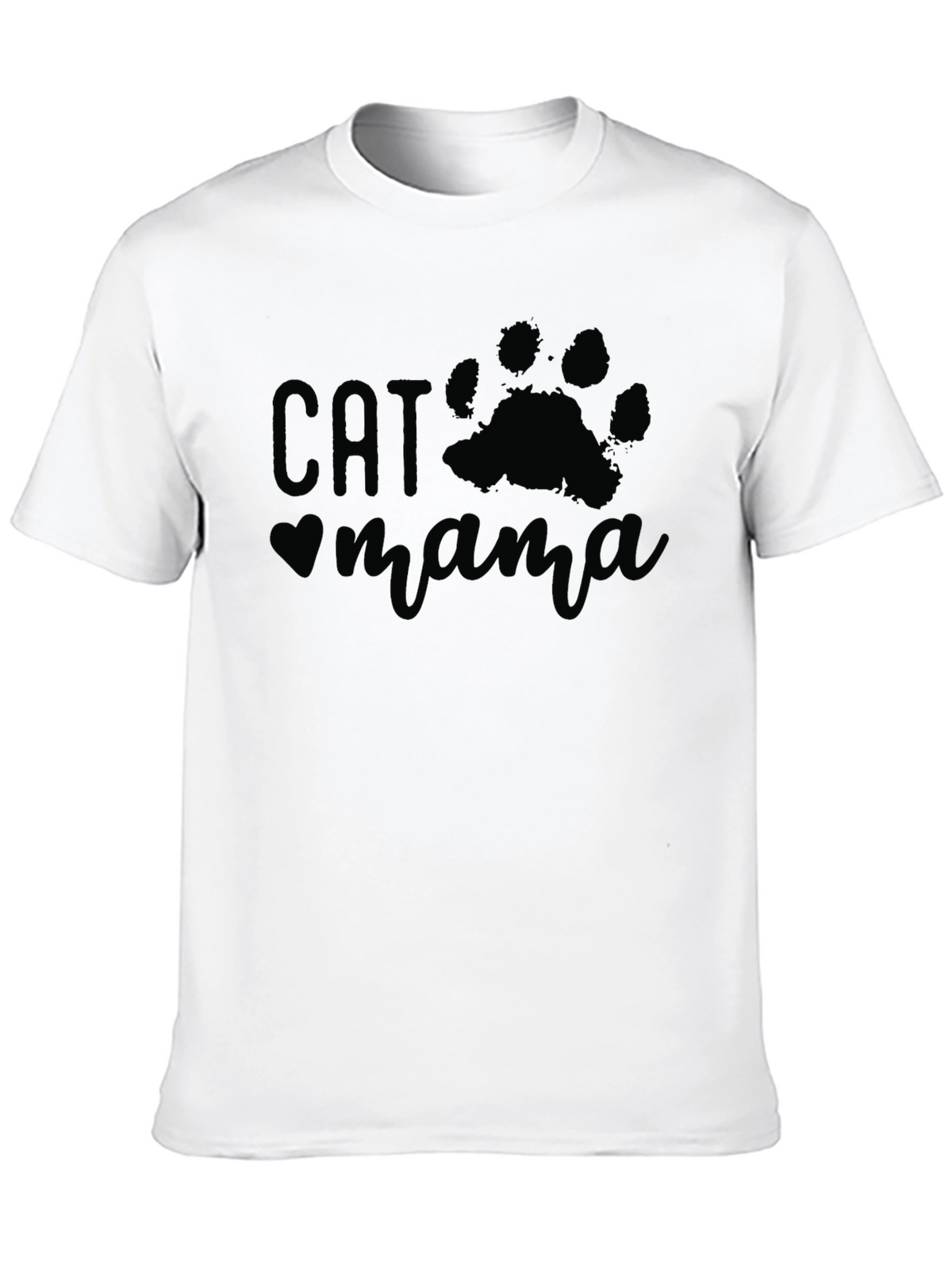 Cat Mama T-Shirt - Black Stylish Comfortable