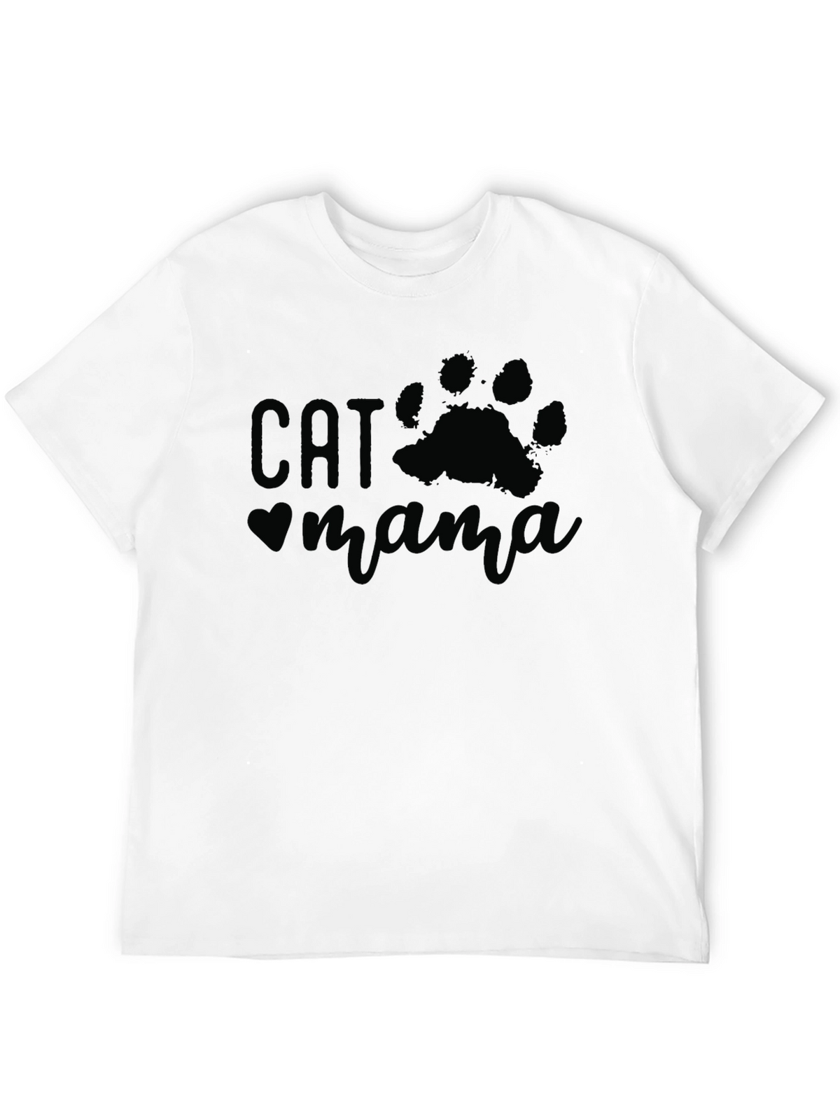Cat Mama T-Shirt - Black Stylish Comfortable