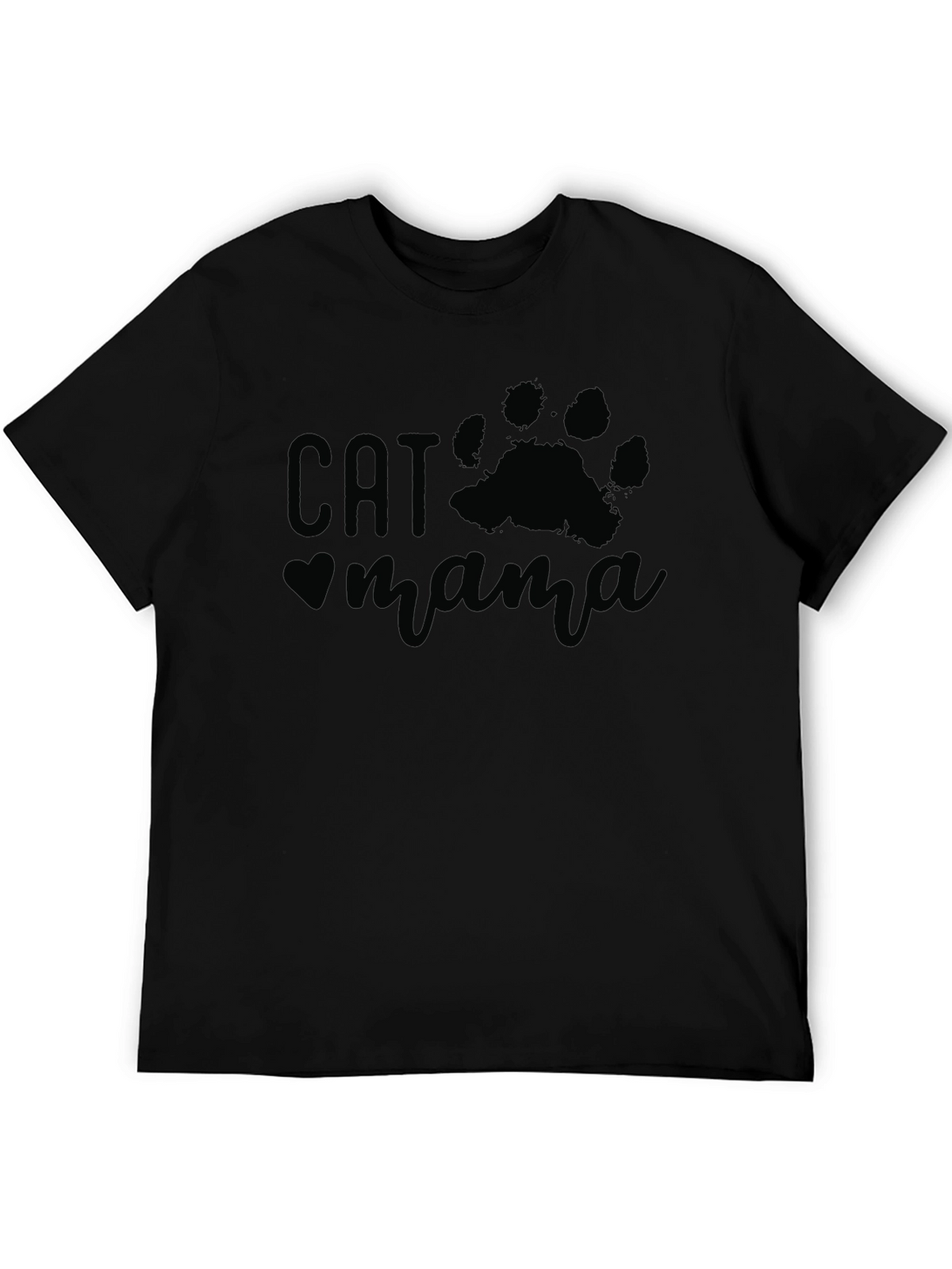 Cat Mama T-Shirt - Black Stylish Comfortable