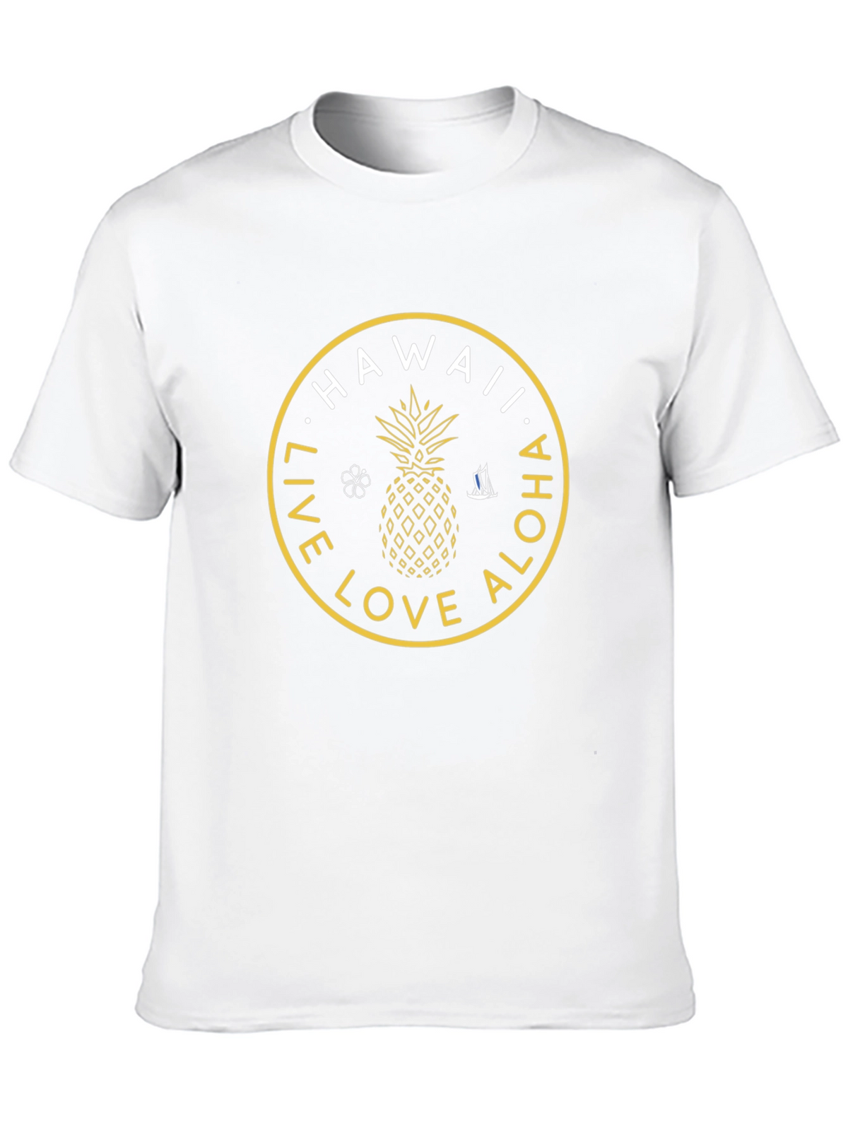 Hawaii Live Love Aloha Black Graphic T-Shirt