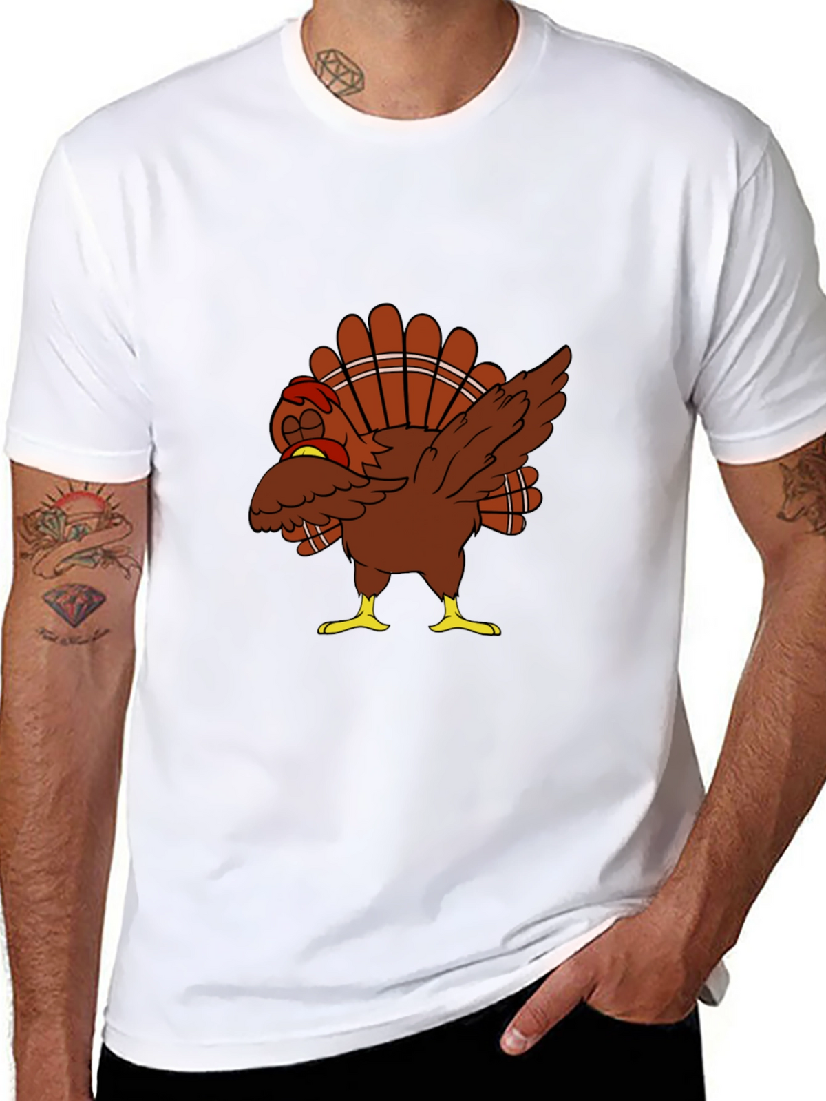 Dabbing Turkey T-Shirt - Thanksgiving Day Tee