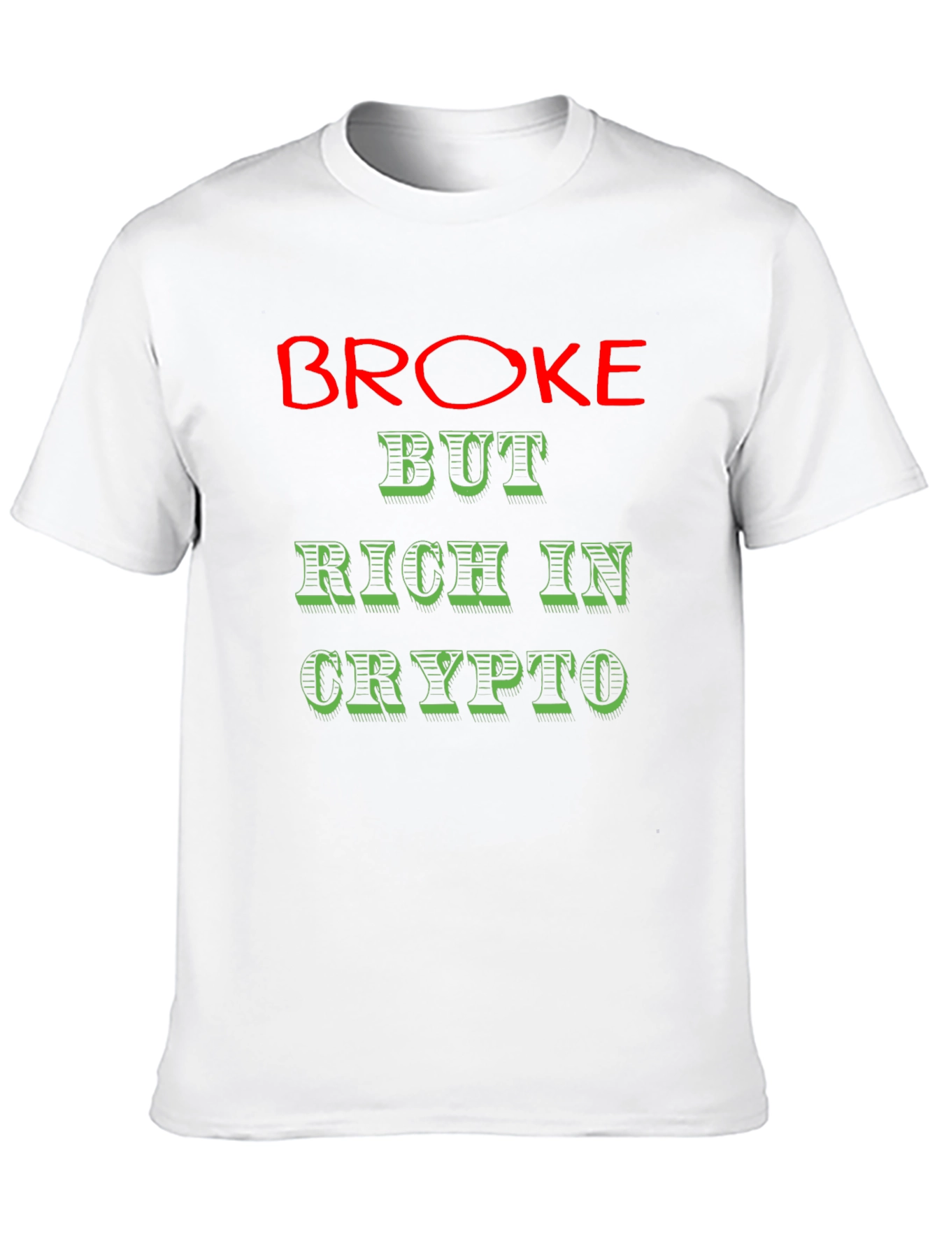 Broke But Rich in Crypto Graphic Tee - Black