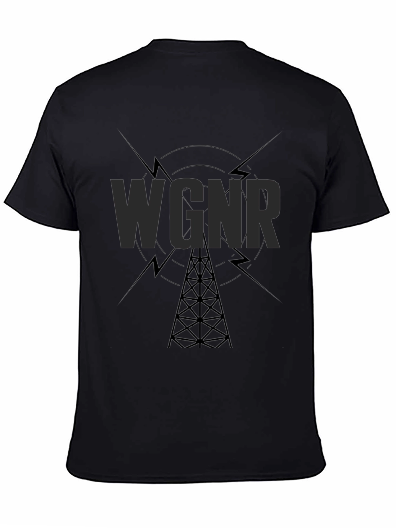 WGNR Radio Tower Black T-Shirt