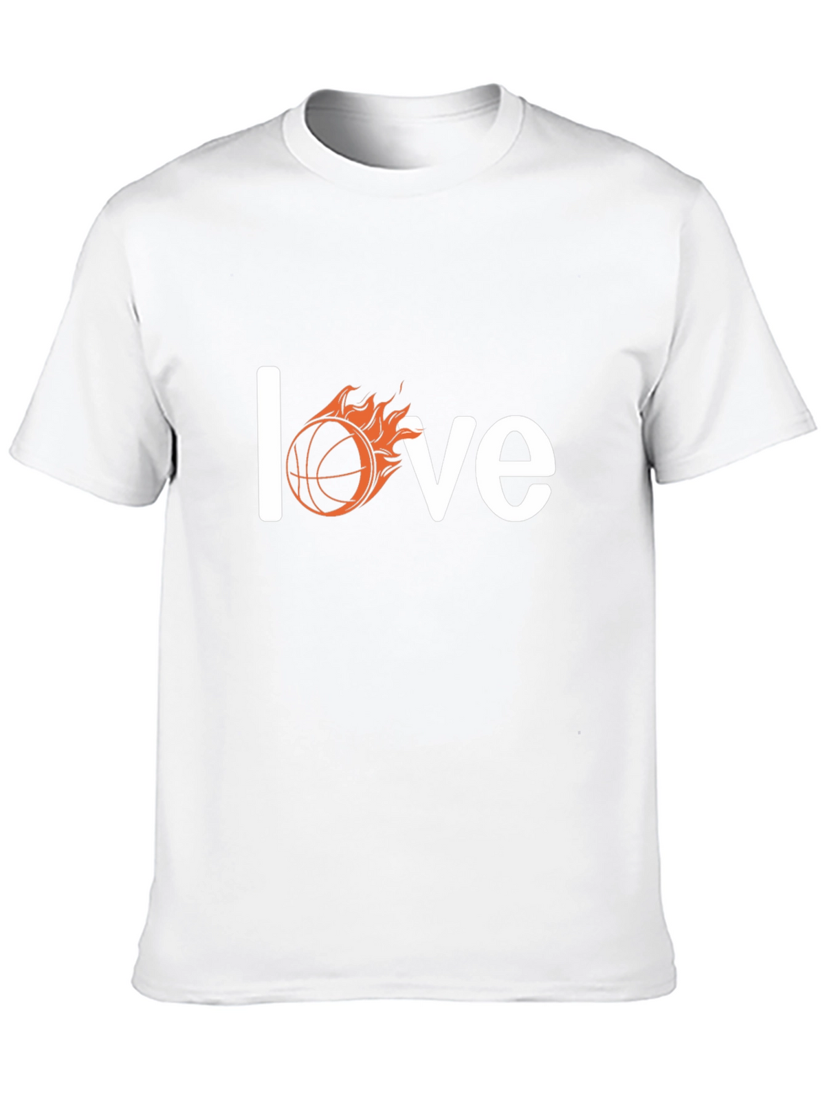 Fiery Basketball Love T-Shirt - Black