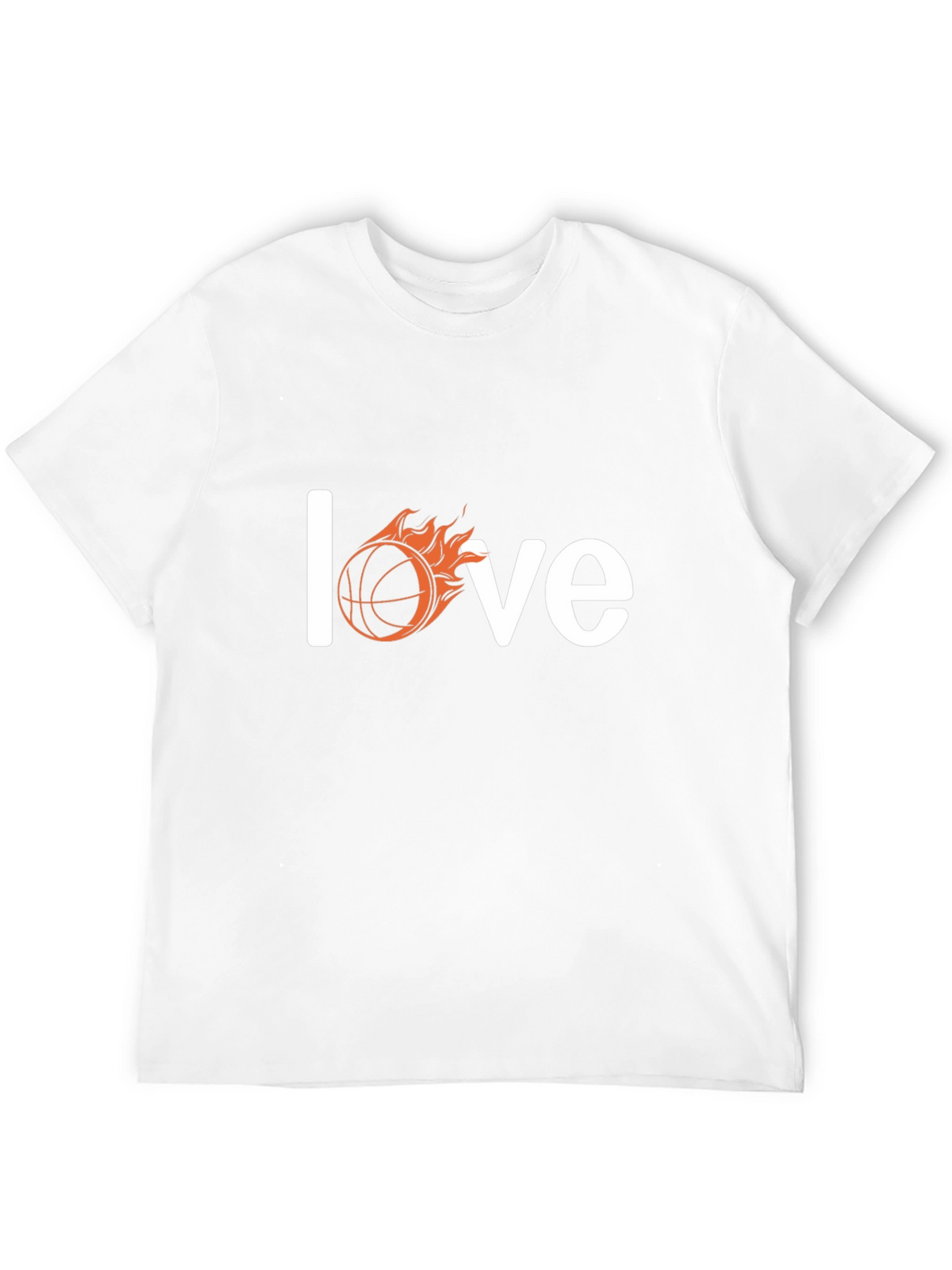 Fiery Basketball Love T-Shirt - Black