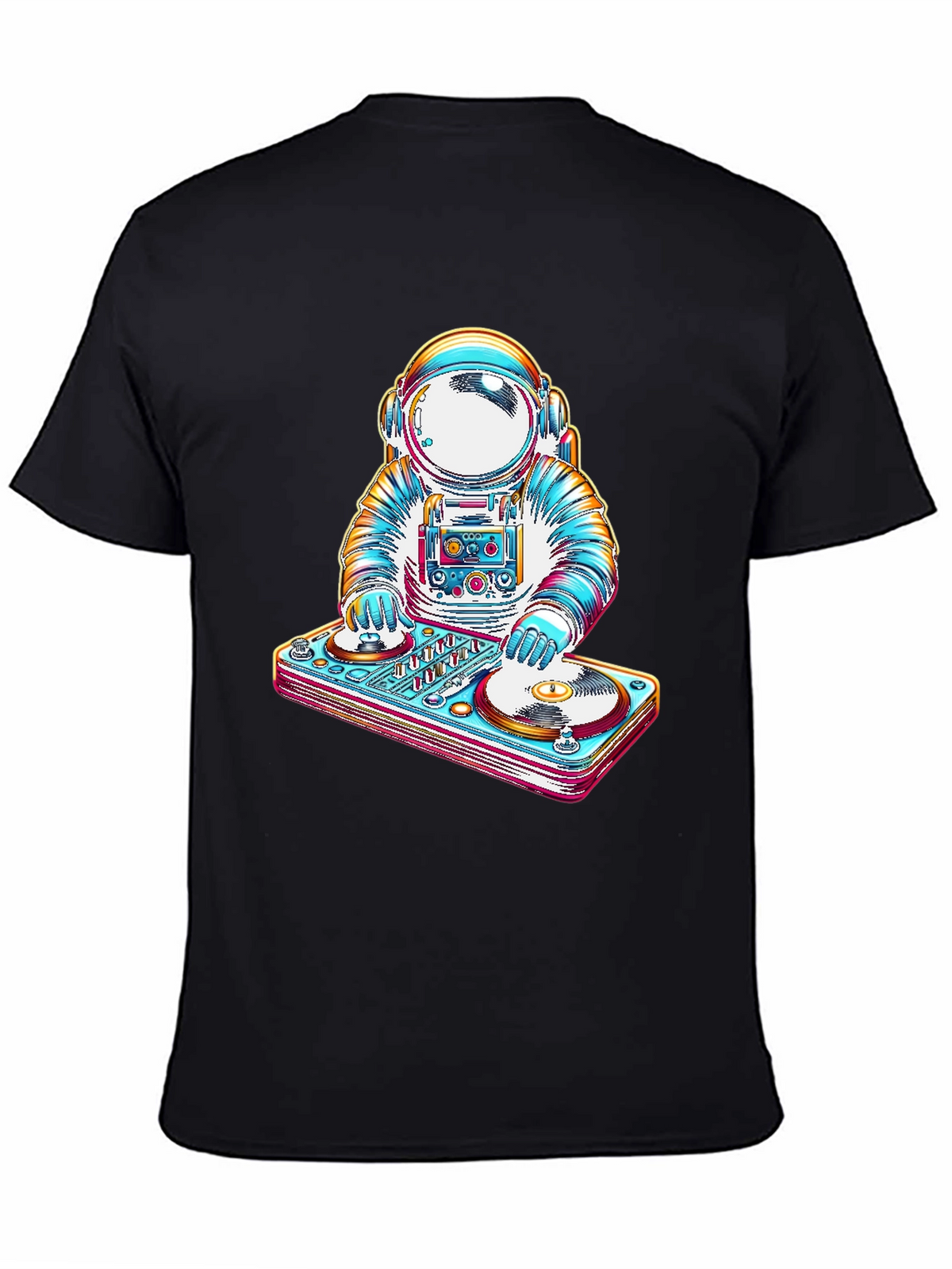 Astronaut DJ Graphic Tee - Cool Space Music T-Shirt