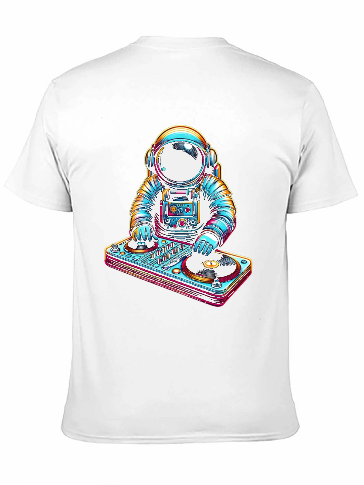 Astronaut DJ Graphic Tee - Cool Space Music T-Shirt