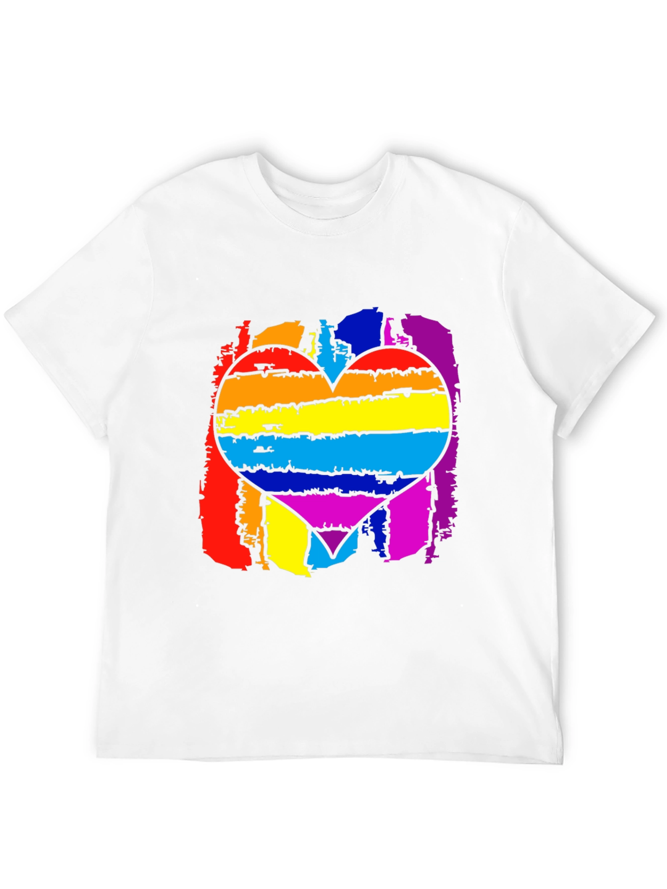 Pride Rainbow Heart Graphic T-Shirt