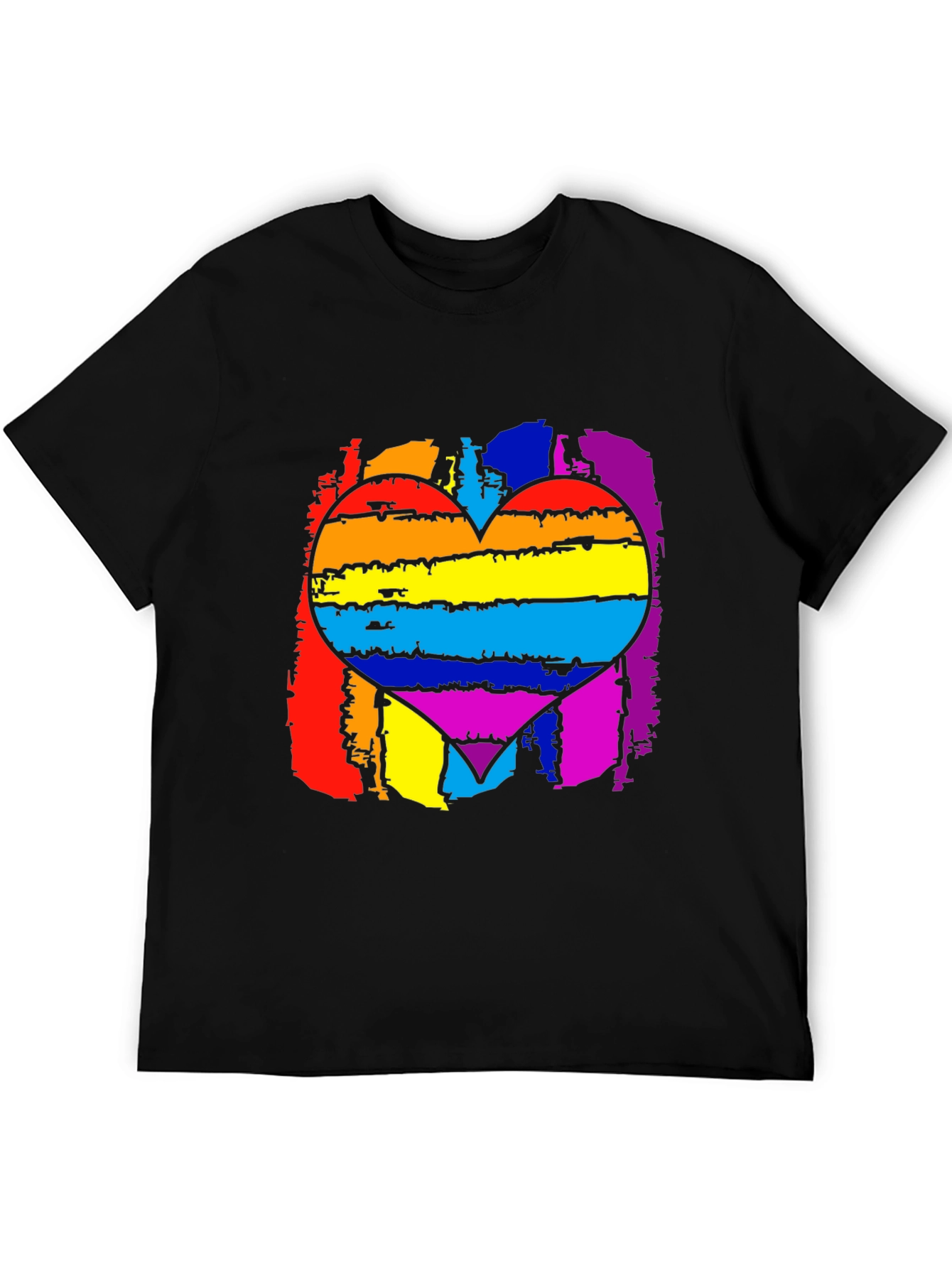 Pride Rainbow Heart Graphic T-Shirt