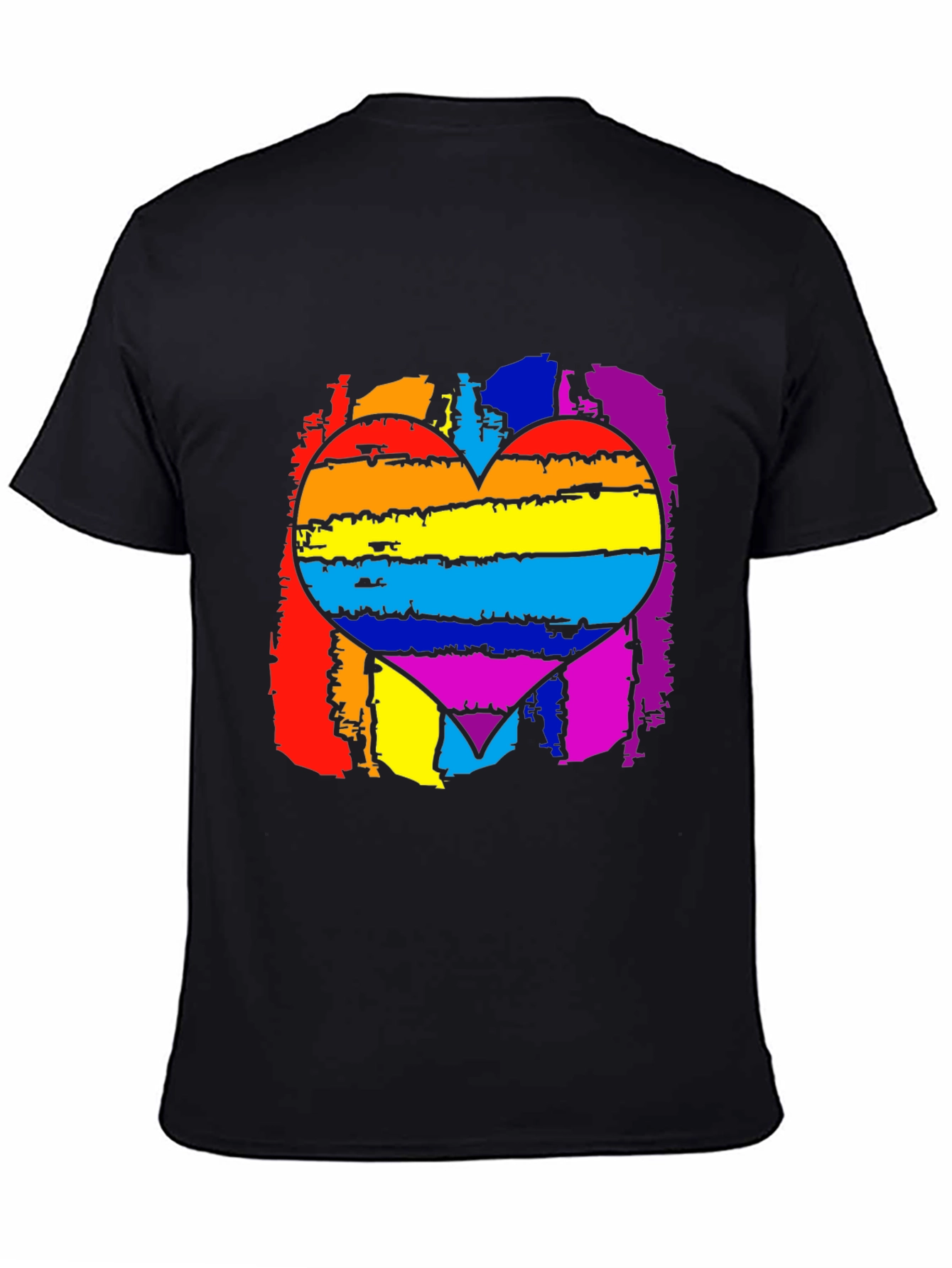 Pride Rainbow Heart Graphic T-Shirt