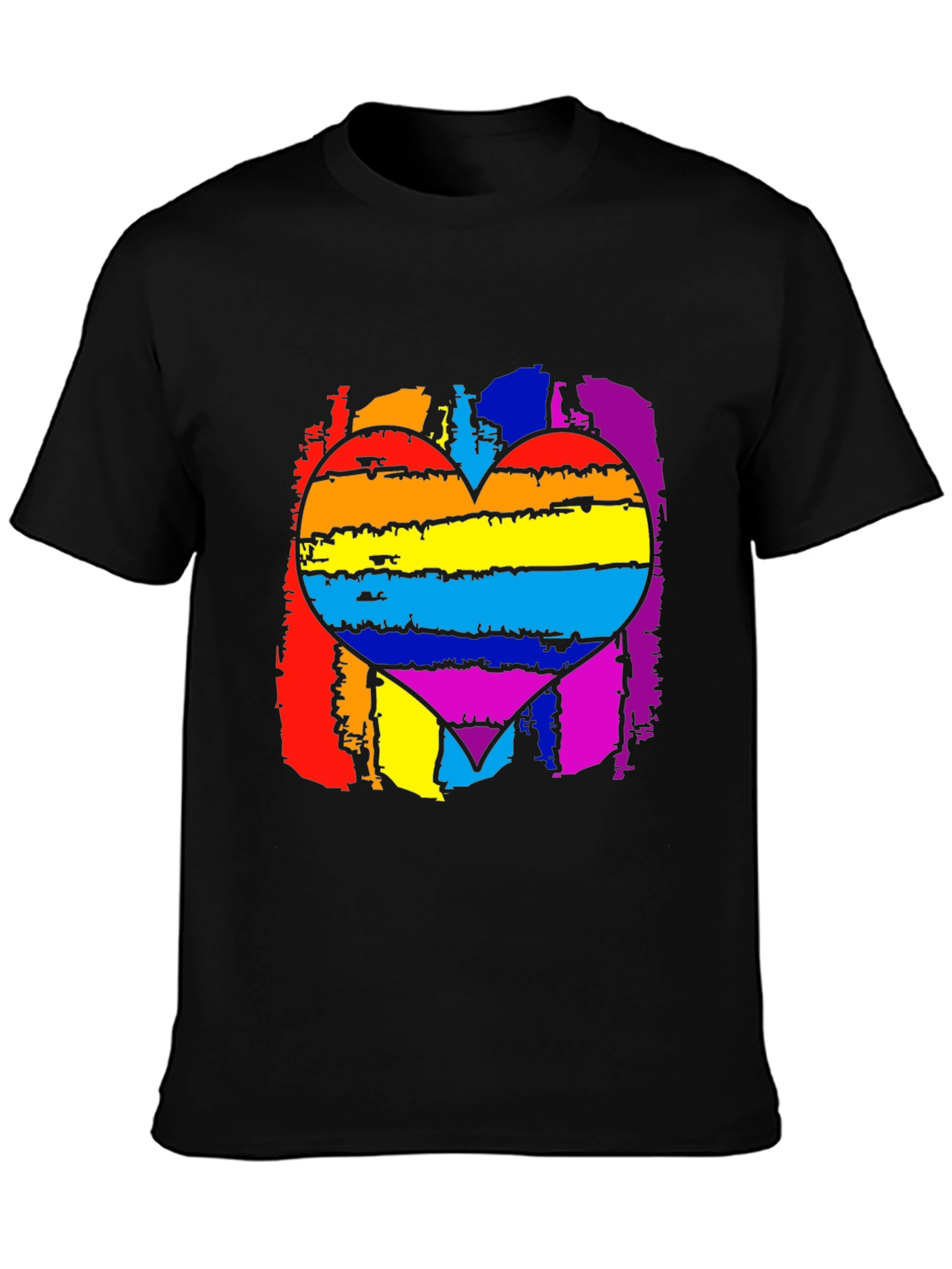 Pride Rainbow Heart Graphic T-Shirt