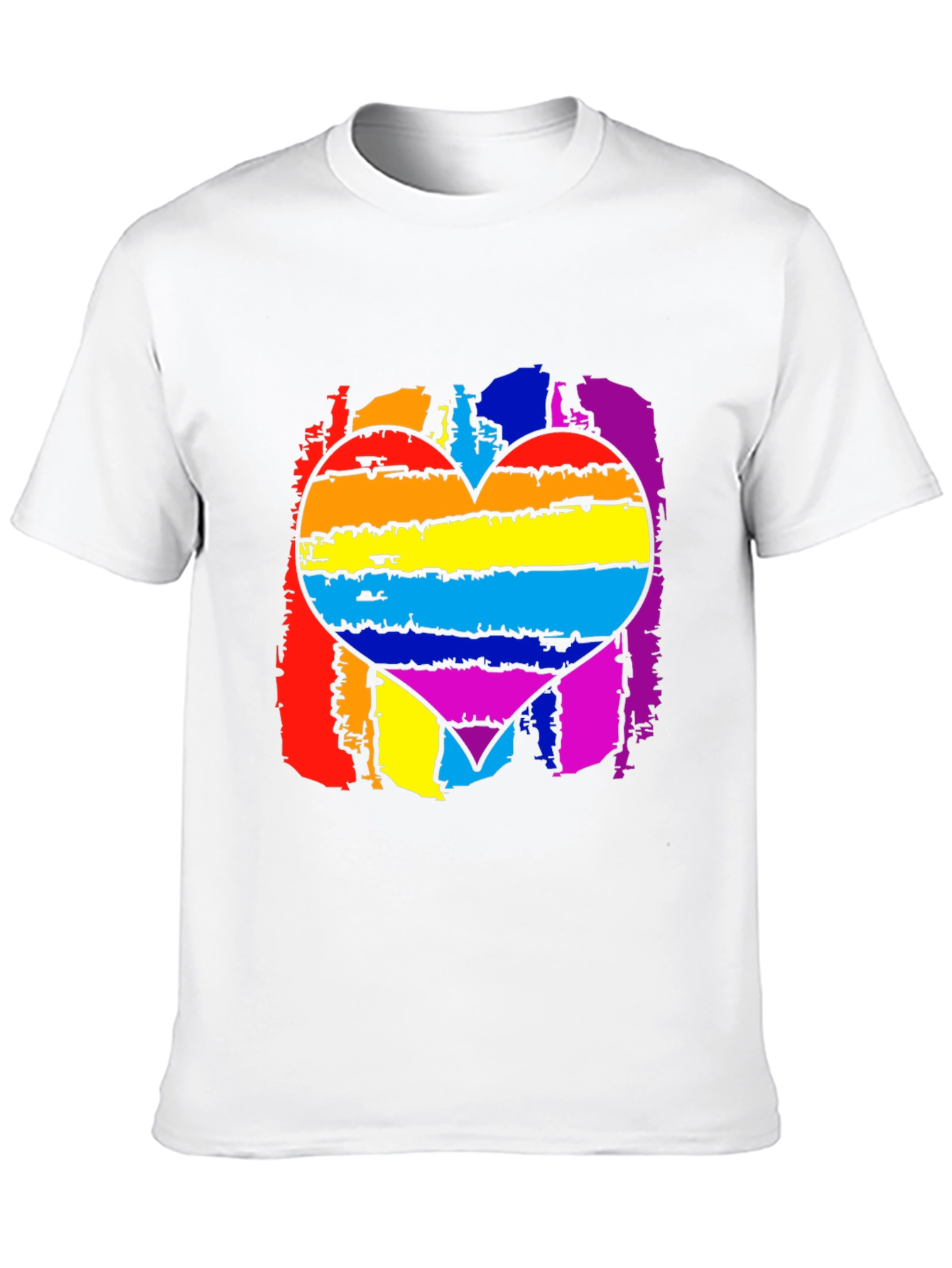 Pride Rainbow Heart Graphic T-Shirt