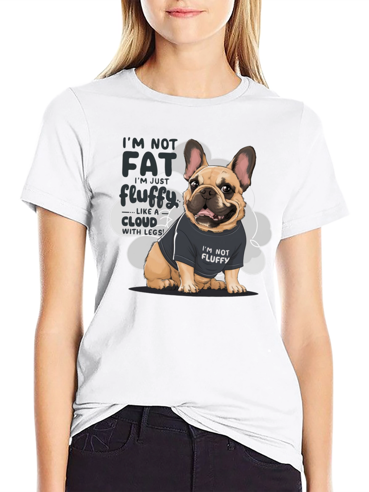 Im Not Fat Im Fluffy Dog T-Shirt