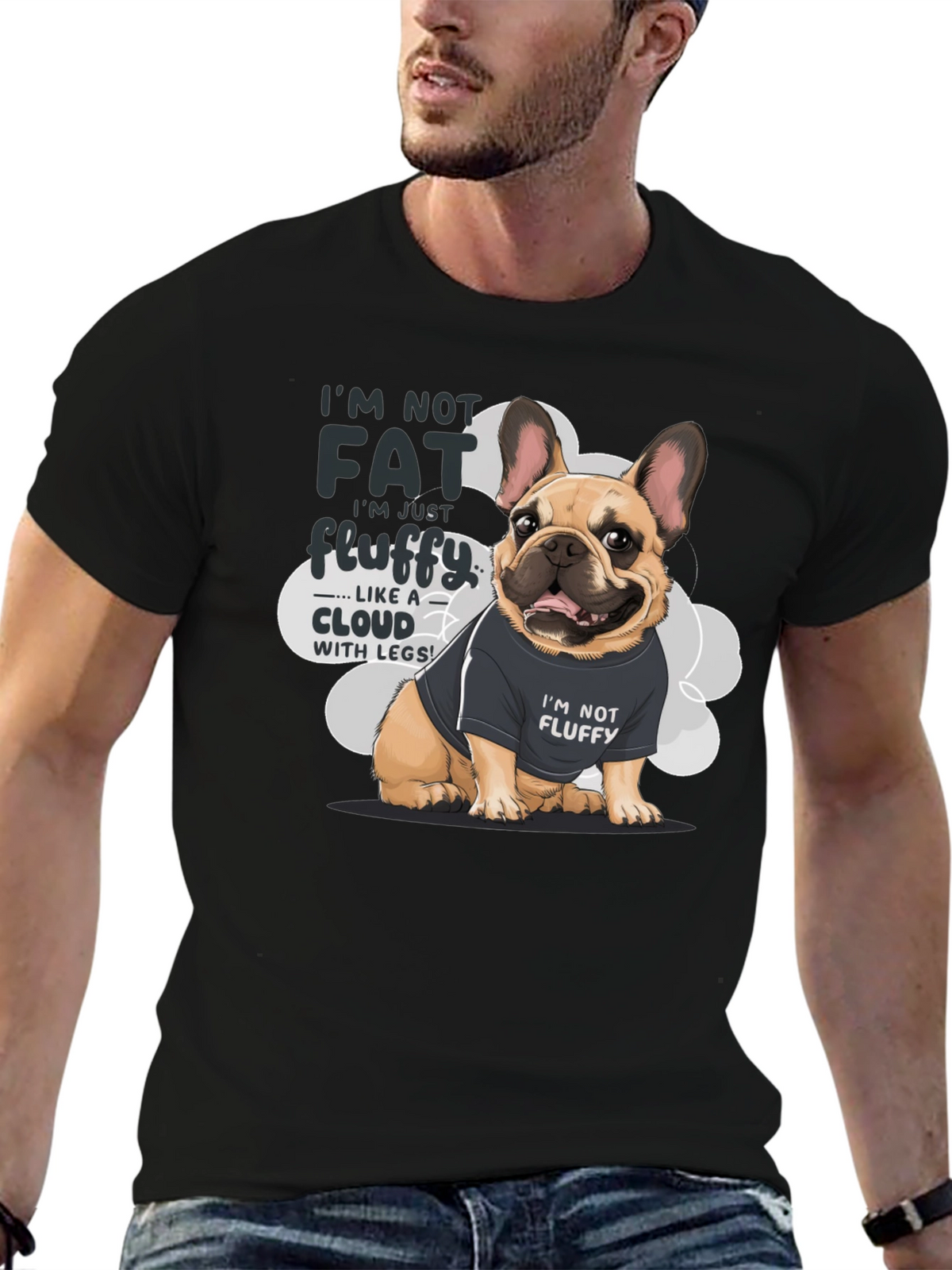 Im Not Fat Im Fluffy Dog T-Shirt
