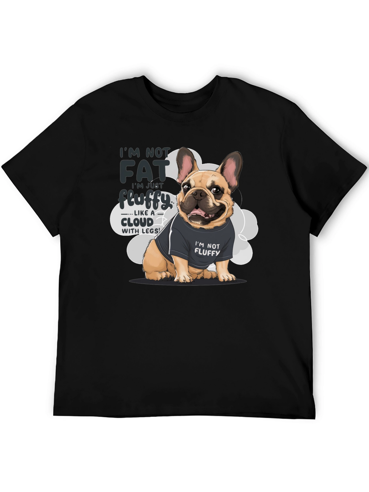 Im Not Fat Im Fluffy Dog T-Shirt