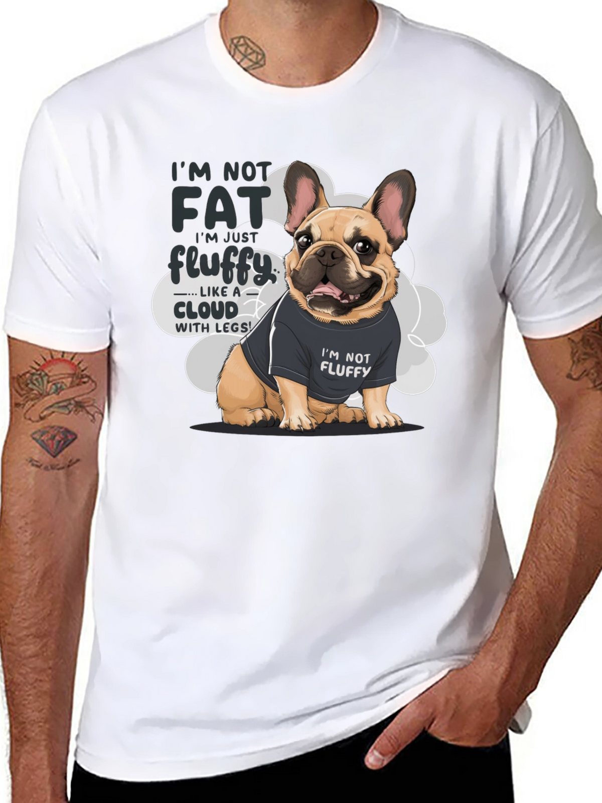 Im Not Fat Im Fluffy Dog T-Shirt
