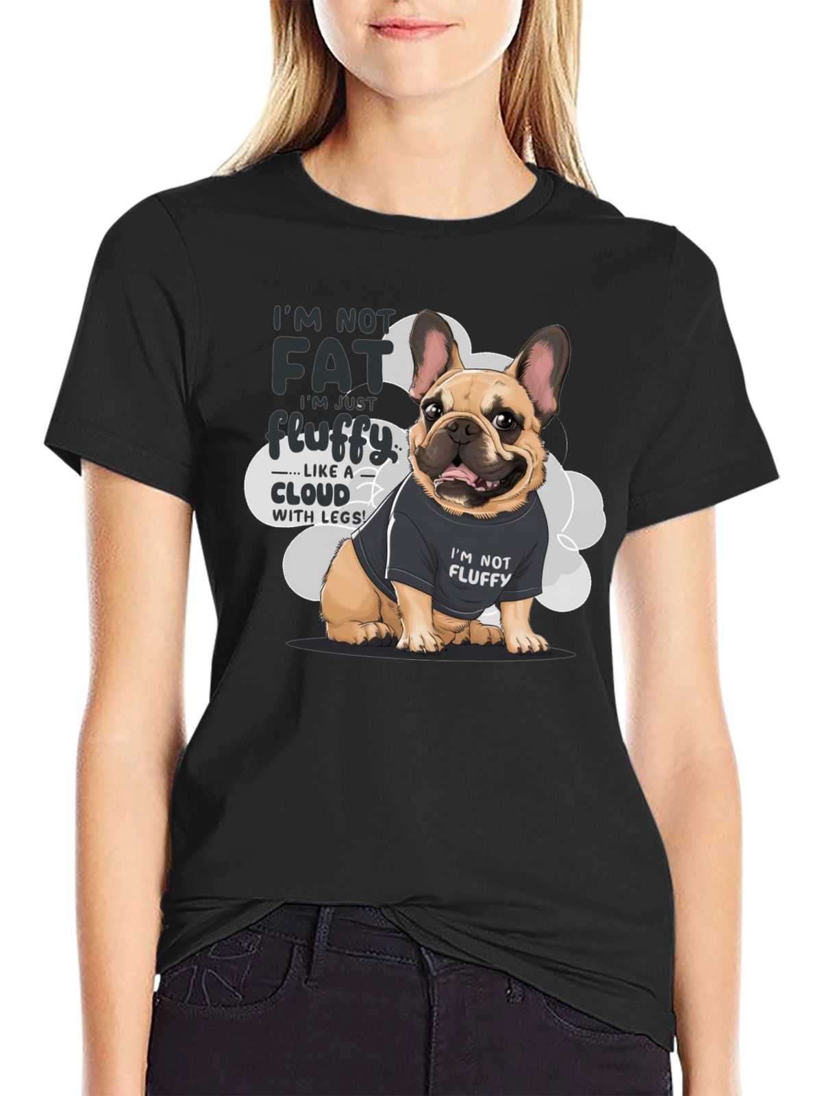 Im Not Fat Im Fluffy Dog T-Shirt