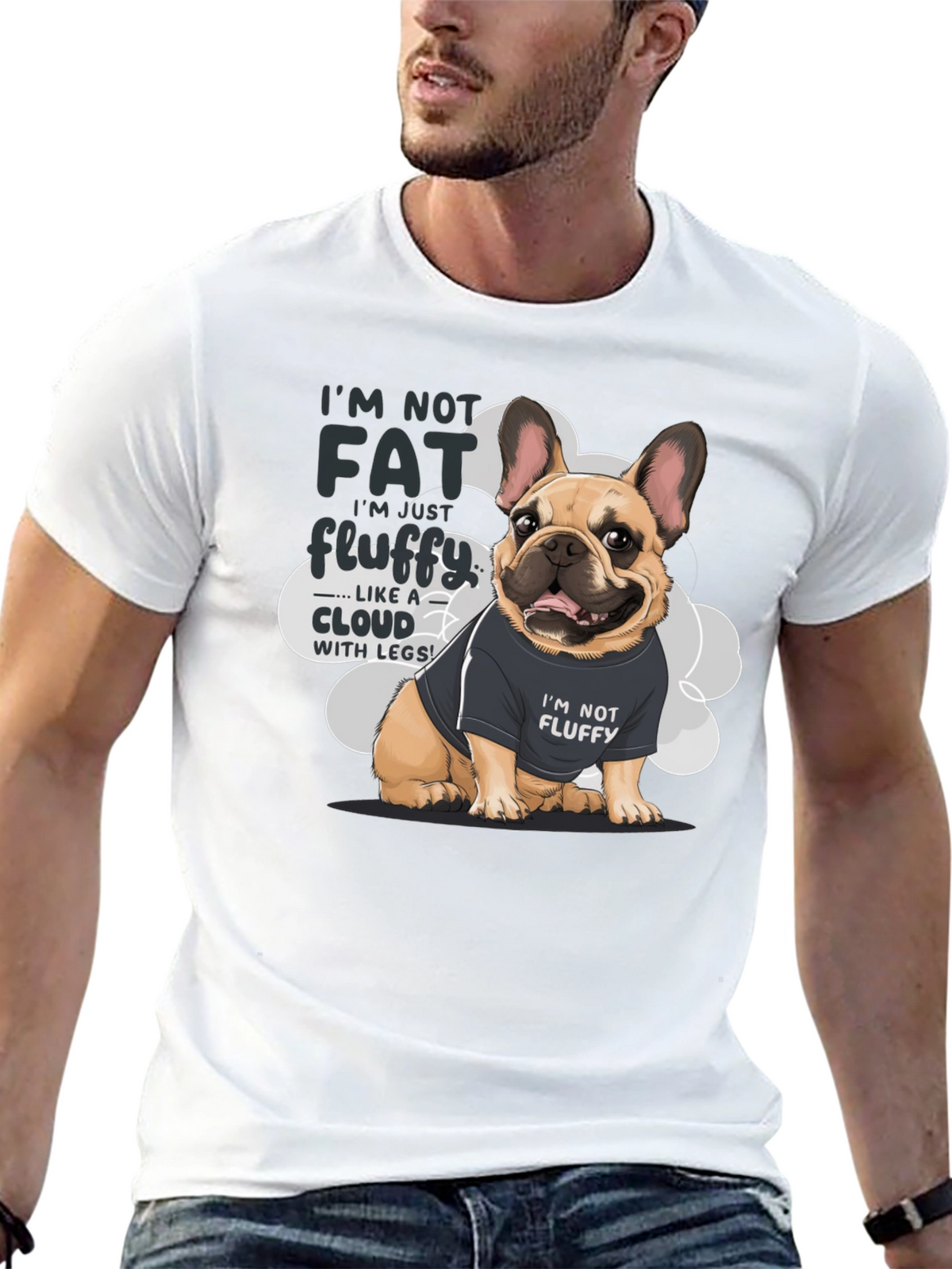 Im Not Fat Im Fluffy Dog T-Shirt
