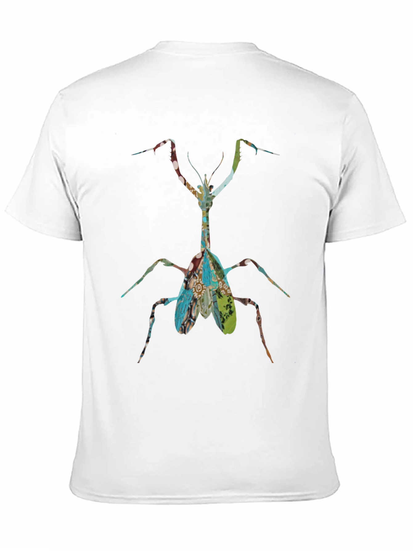 Praying Mantis Graphic Print Black T-Shirt