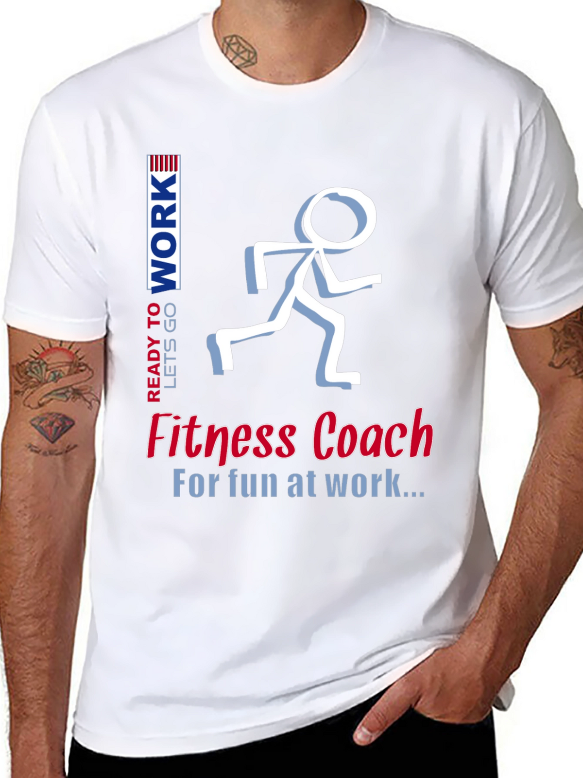 Fitness Coach T-Shirt - Fun at Work Design