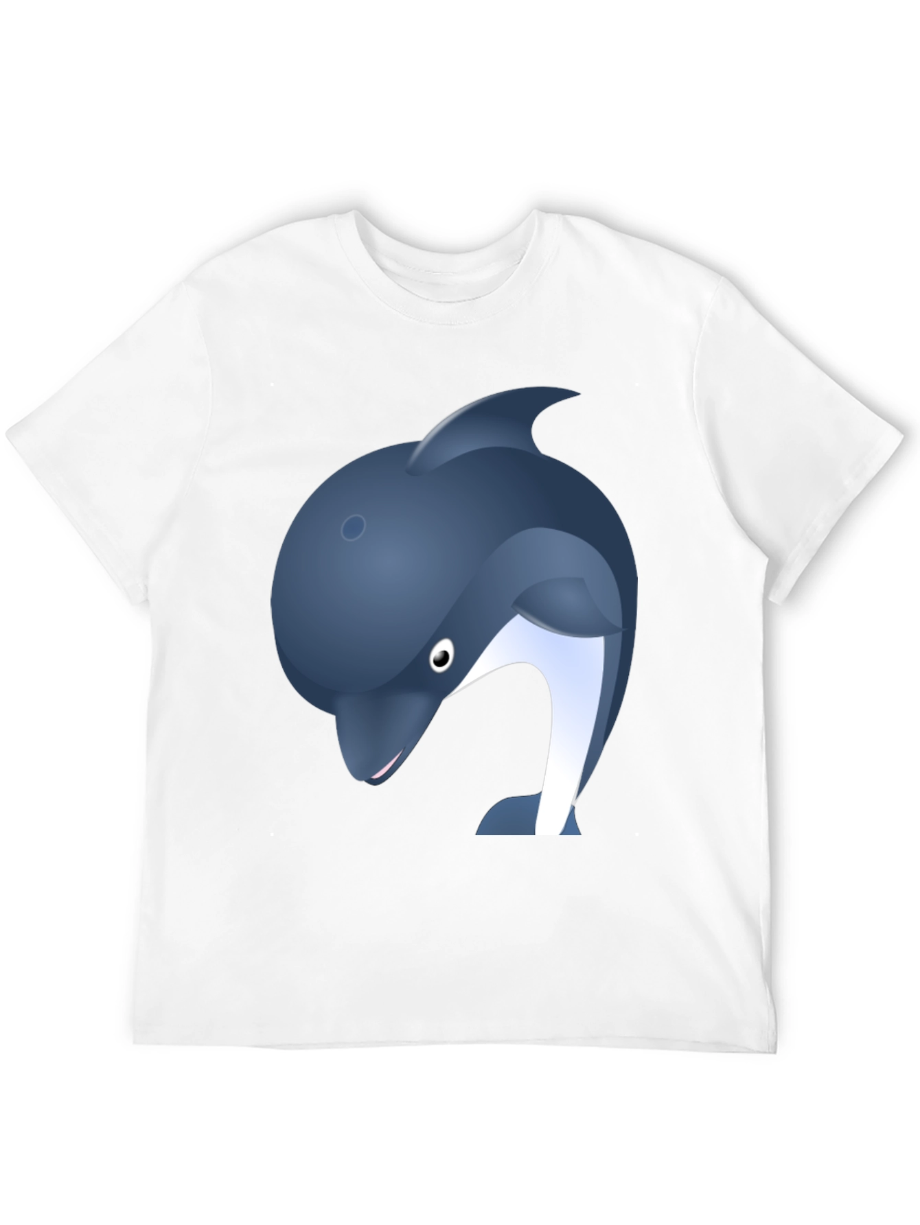 Dolphin Graphic Print Black Tee