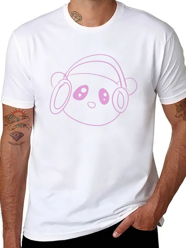 Cool Panda Headphone Graphic T-Shirt