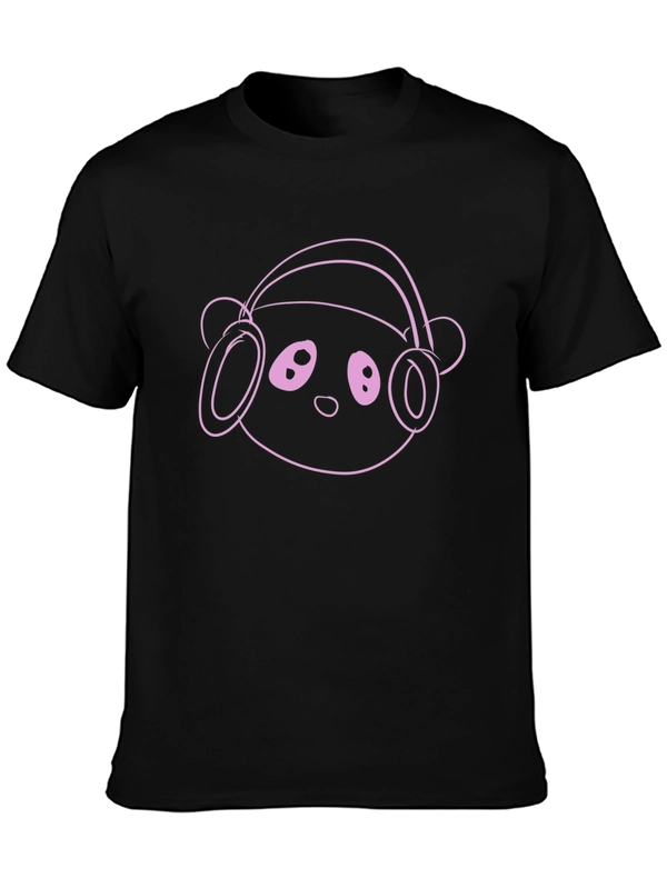 Cool Panda Headphone Graphic T-Shirt