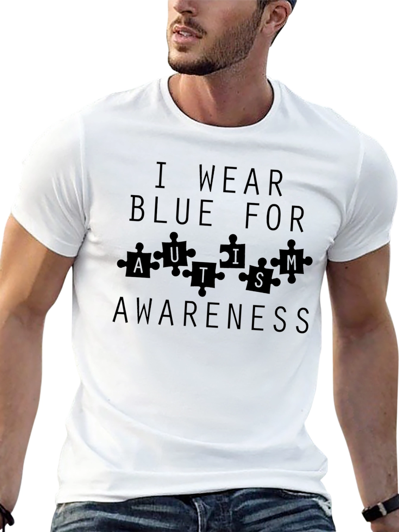 Autism Awareness T-Shirt - I Wear Blue