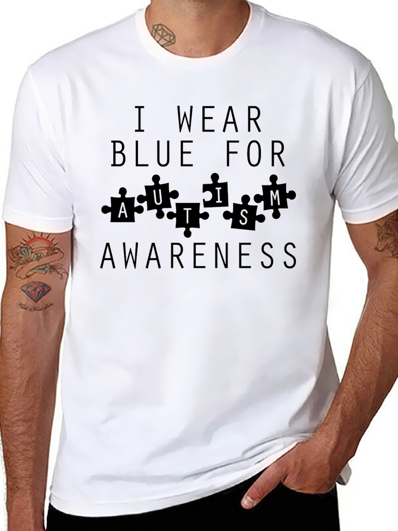 Autism Awareness T-Shirt - I Wear Blue
