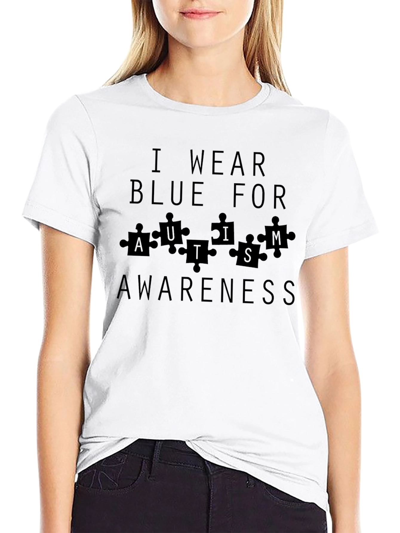 Autism Awareness T-Shirt - I Wear Blue