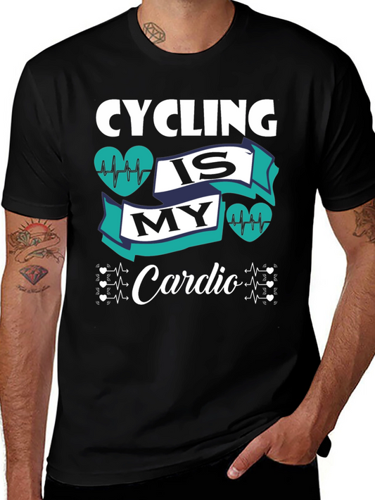 Cycling is My Cardio Graphic Tee - Biking Enthusiast Shirt