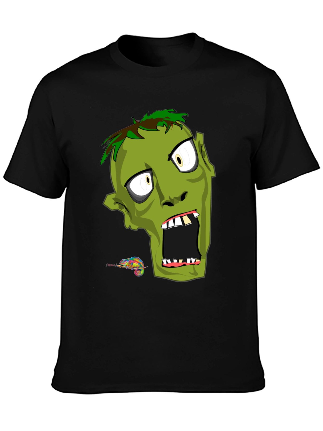 Zombie Graphic Print T-Shirt - Mens Black Tee