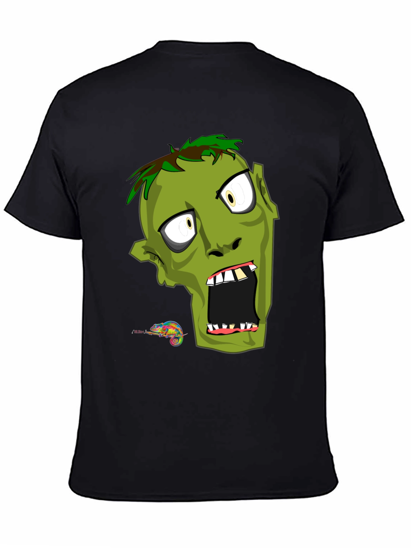 Zombie Graphic Print T-Shirt - Mens Black Tee