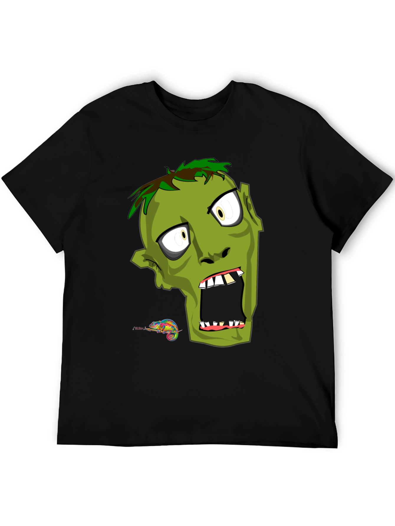 Zombie Graphic Print T-Shirt - Mens Black Tee