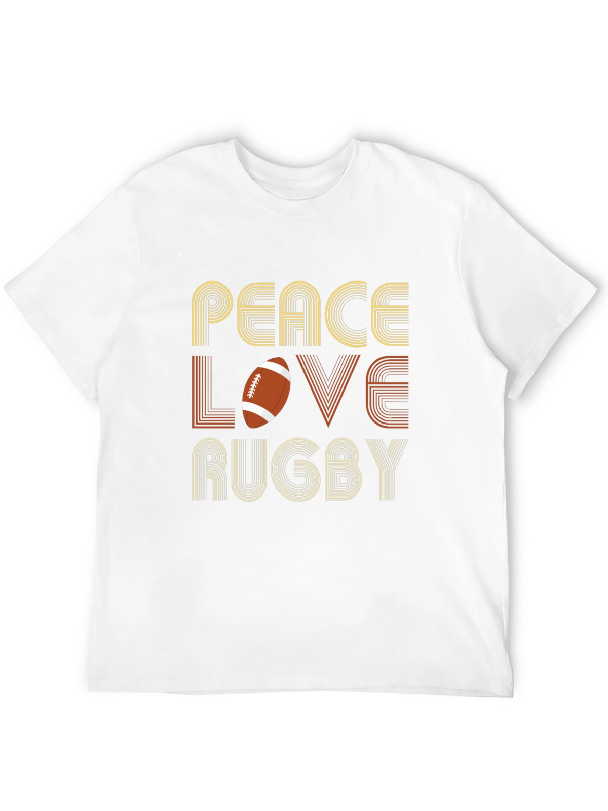 Peace Love Rugby Graphic T-Shirt