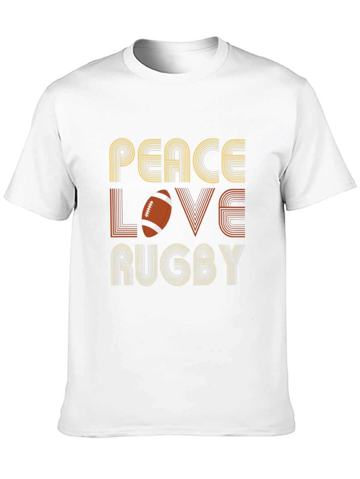 Peace Love Rugby Graphic T-Shirt