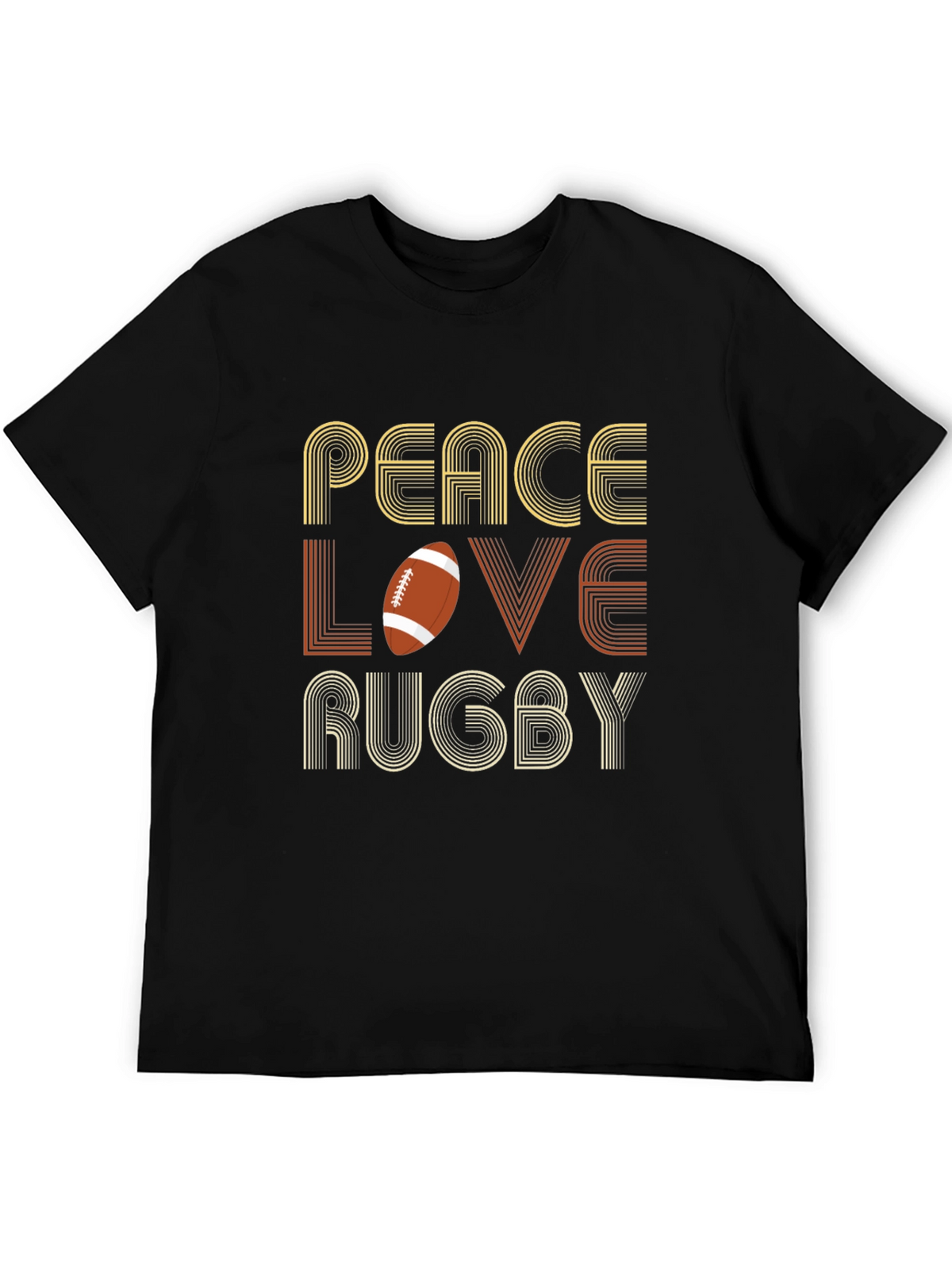 Peace Love Rugby Graphic T-Shirt