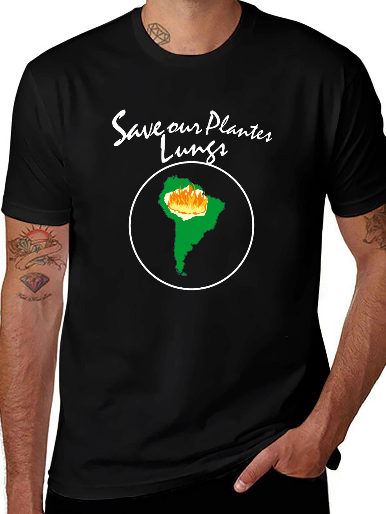 Save Our Planets Lungs T-Shirt - Amazon Rainforest