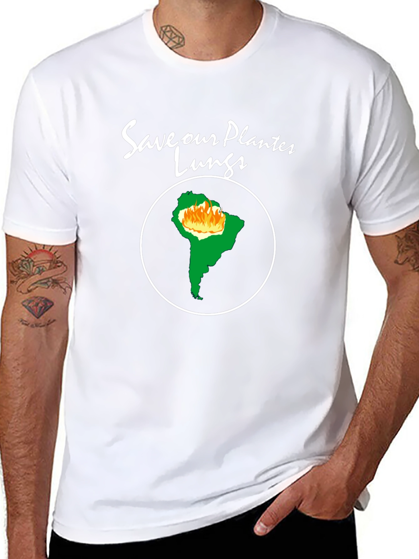 Save Our Planets Lungs T-Shirt - Amazon Rainforest