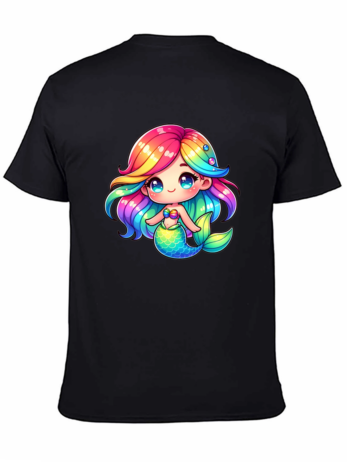 Mermaid Cartoon Graphic Tee - Fun & Stylish!