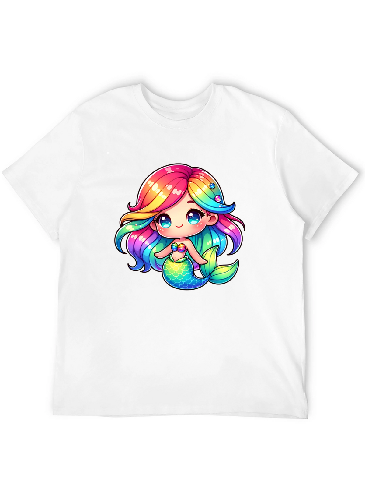 Mermaid Cartoon Graphic Tee - Fun & Stylish!