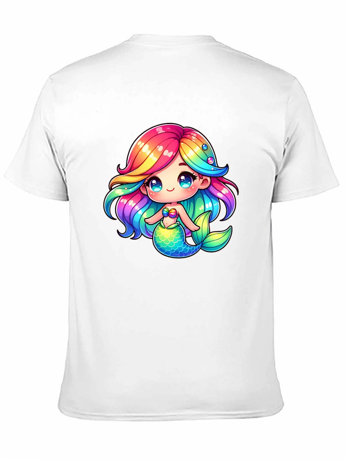 Mermaid Cartoon Graphic Tee - Fun & Stylish!