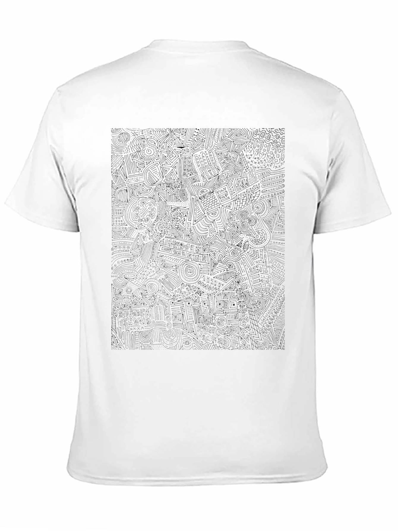 Black Abstract Patterned T-Shirt